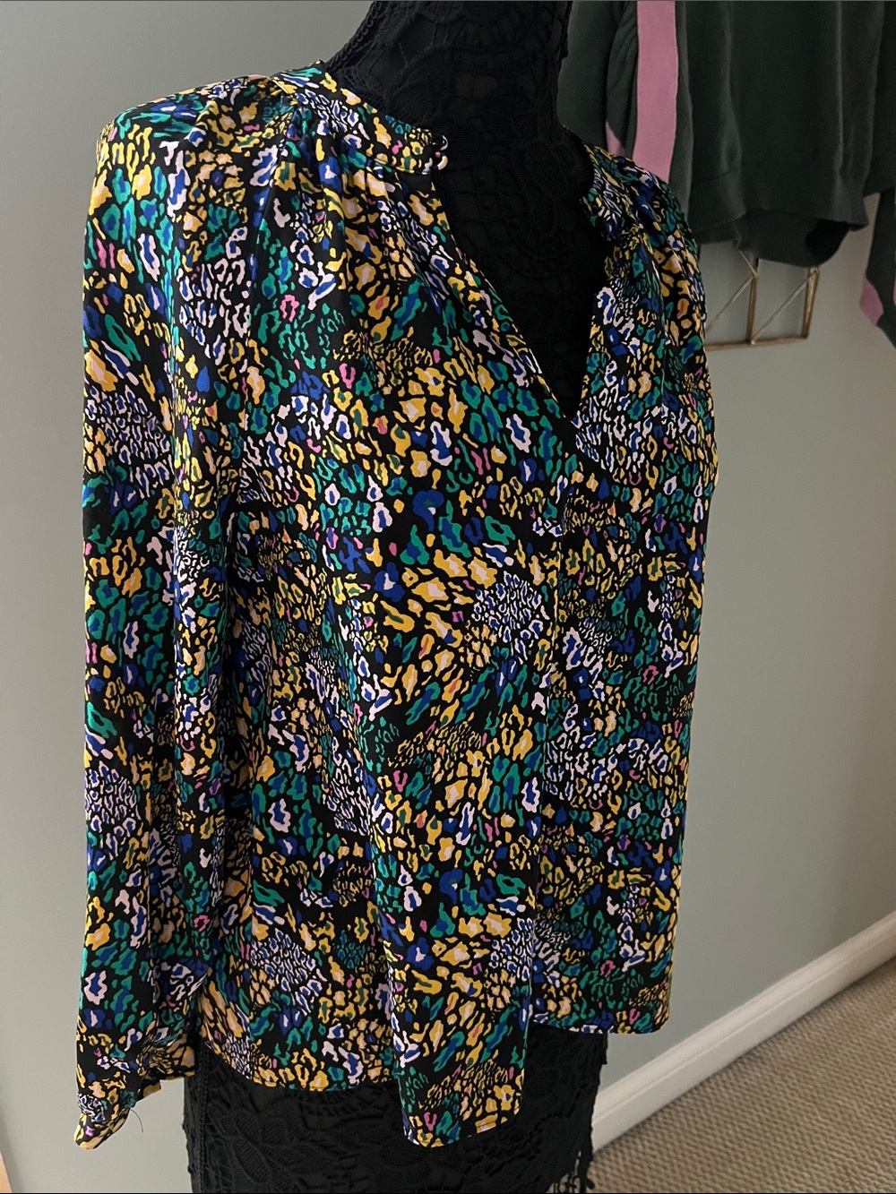 Tanya Taylor Multicolored V-Neck Printed Blouse